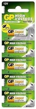 23A Pack of 5 Pieces 12V Alkaline Battery High Voltage Cell Car Remote Battery(5 pc)