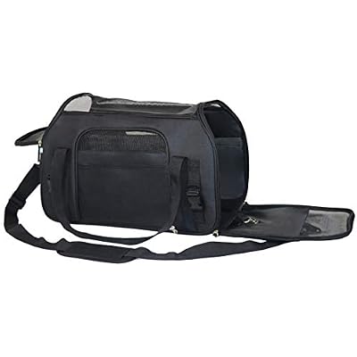 EliteField Soft Sided Pet Carrier (, Airline Approved), Multiple Sizes and Colors Available (Medium: 17 L x 9 W x 12 H, Black)
