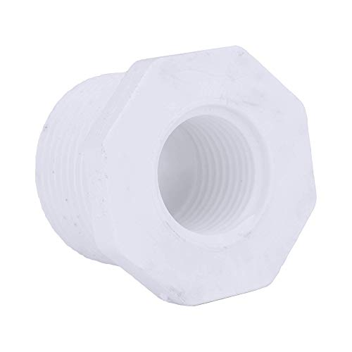 Charlotte Pipe Charlotte PIPE-611942104161-1/PACK 2 SCH 40 buje rojo MPTXFPT presión (1 unidad pieza), blanco, 1 x 1/2 pulgada (cada cantidad: 1)