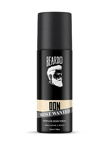 Beardo DON MOST WANTED Perfume Body Spray for Men, 120ml | No Gas Deo Body Spray For Men | Deodorant | Aqua, Citrus Musk Notes | Mens Perfume Long Lasting | Gift for men | Gift For Friends