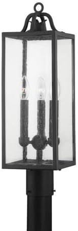 Troy Lighting Caiden - 3 Light Outdoor Post Lantern in Elevated Industrial and Transitional Essentials Style-22 Inches Tall and 7 Inch
