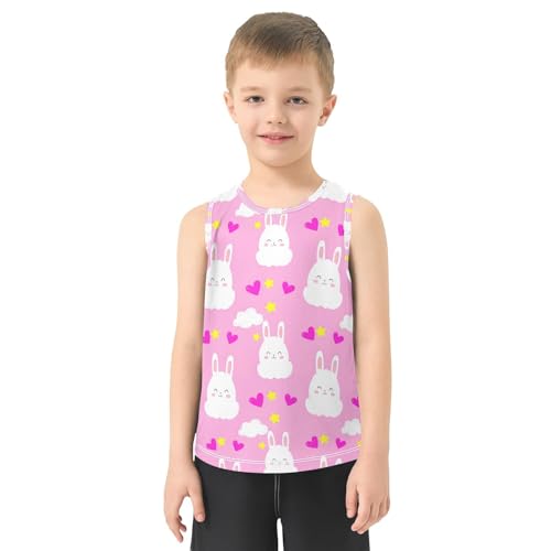 J JOYSAY Rabbit Star Heart Cloud Boys Tank Top Sleeveless Muscle Shirts Quick Dry Kids T-Shirts 3-15T2