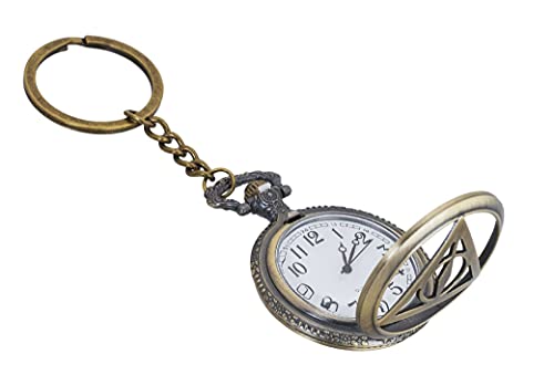 Image of AUGEN Pocket Watch Metal Keychain Illuminati Eye Retro Vintage for Gifting With Key Ring Anti-Rust (Pack Of 1)