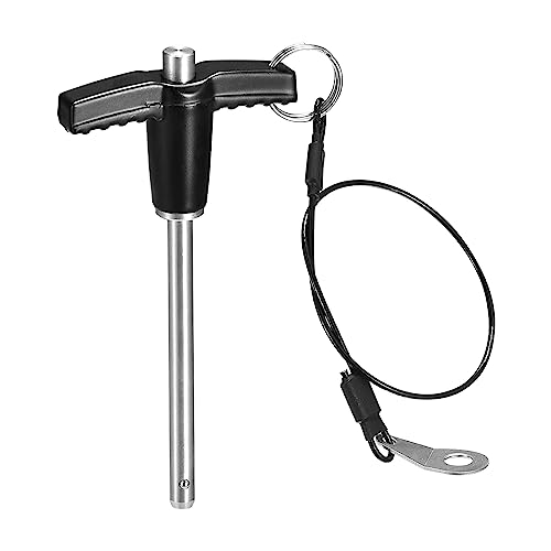 QUARKZMAN T Poignée Verrouillage Goupilles, 13/64 Épingle Dia. 2-23 /64 Utilisation Longueur Inox Acier Poussoir-Bouton Rapide Déverrouillage Broche avec Lanière Câble (5mm-60mm)