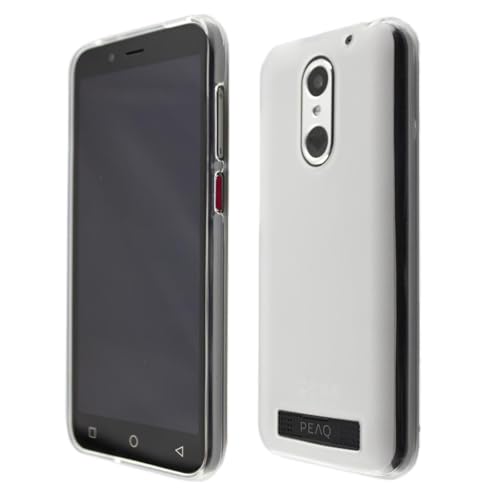 caseroxx TPU-Housse en Blanc-Transparent pour PEAQ PSP 400 – Protection ajustée