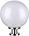 Produktbild Sockelleuchte Weiß Kugel Pollerleuchten Acryl Lampenschirm E27 Außen Sockelllampe Edelstahl Basis Rasenlampe Wasserdicht IP44 Gartenlampe Balkon Terrassen Garten Villa Spalte Stehlampe 20CM