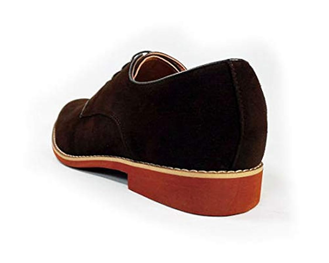 ダークブラウン スエード カジュアルシューズ Amazon | [PARASHOE] スウェード プレーントゥ ビジネス