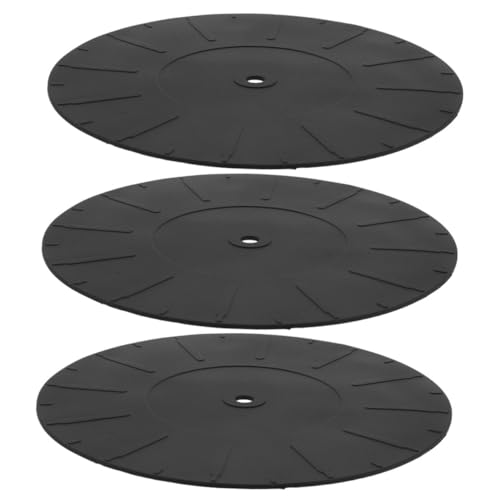 Toddmomy 3pcs Turntable Pad Anti-static Silicone Record Player Mat for Vinyl Vibration Reduction Scratch Prevention