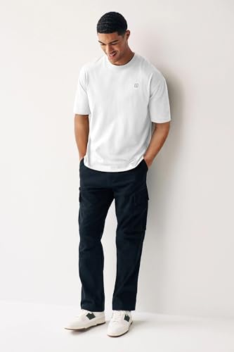 Image of Urbano Fashion Men's Solid Round Neck Oversized Half Sleeve Cotton T-Shirt
