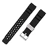 JETHENG Men's Rubber Strap Replacement for 20mm Citizen Hyper Aqualand Duplex Promaster Men's Dive Ladies outdoor work waterproof silicone watch band wrist strap buckle, Silver Buckle #2