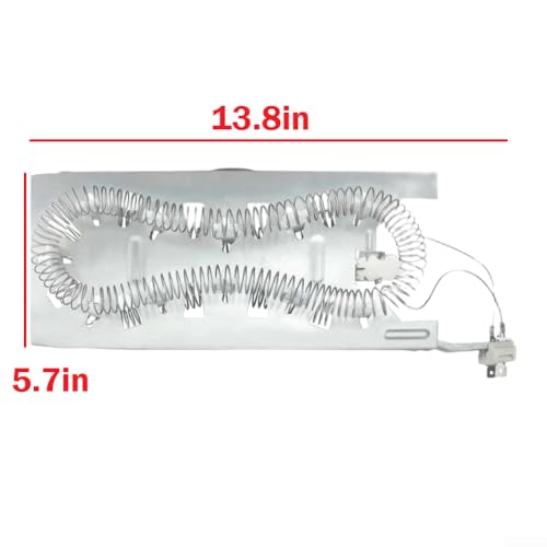 Elemento calefactor W11344457 para secadora compatible con WP3387747 de 13.8 pulgadas 3