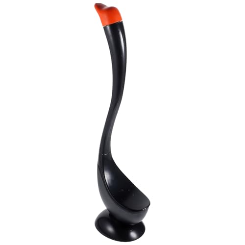 Outanaya Escobilla para Inodoro con Soporte Negro, Mango Largo y Cerdas Suaves, Cepillo de Limpieza sin Rincones Muertos para Baño y Aseo Doméstico, Depurador Práctico para WC y Ducha