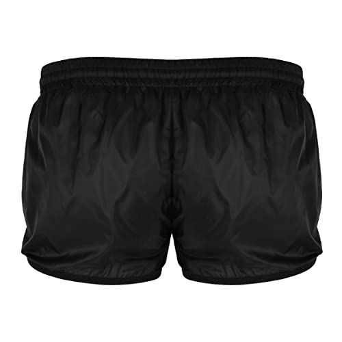 Men Mesh Sheer See Through Shorts Drawstring Swim Trunks Loose Fit Bottoms Swimwear2