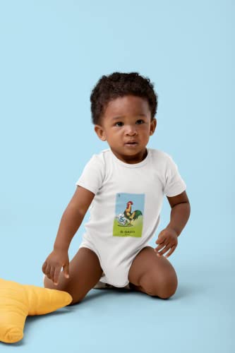 Pop Threads El Gallo Rooster Loteria Card Mexican Bingo Infant Baby Boy Girl Bodysuit4