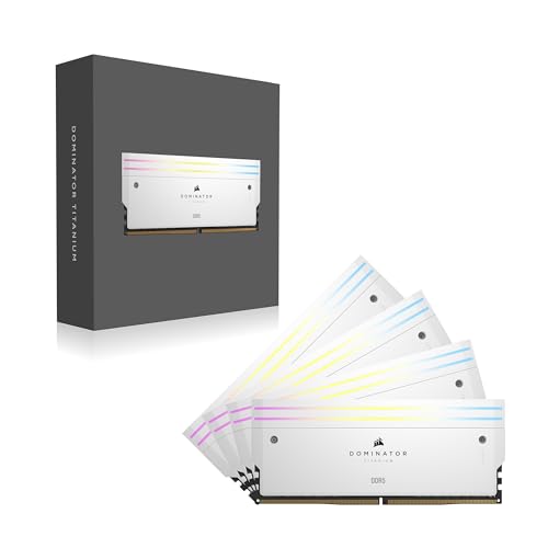 Memoria RAM CORSAIR DOMINATOR TITANIUM RGB DDR5 64GB 6000MHz CL36 - Bianco - RAM - Immagine 6