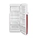 Smeg FAB28 50's Retro Style Top Freezer Refrigerator with 9.93 Cu Total Capacity, Multiflow Cooling System, Adjustable Glass Shelves 24-Inches, Coca Cola Right Hand Hinge, FAB28URDCC3 Made In Italy