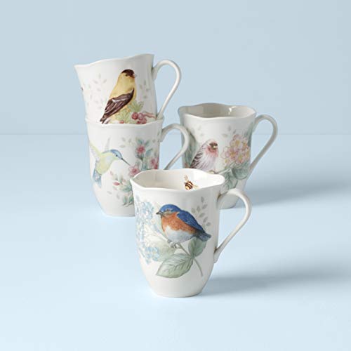 Lenox Butterfly Meadow Flutter Porcelain Mugs, Set Of 4, Multicolor #TOP1