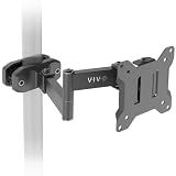 VIVO Braccio Monitor Nero da Palo per Schermi da 17 a 32", MOUNT-POLE01A | Acciaio ad alta resistenza universale, braccio VESA snodabile, piastra 75/100mm