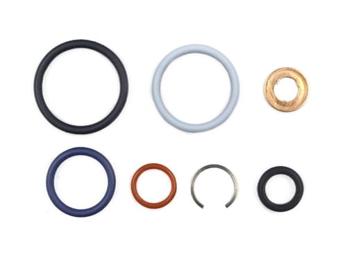 DEF AP0002 G2.8 Injector Seal Kit for Ford Powerstroke 4.5L LCF 2006-2010 6.0L 2003-2010 6.0L Navistar 2002.5-2010 3C3Z9229AA CM5055 1843682C91 (Set of 8)