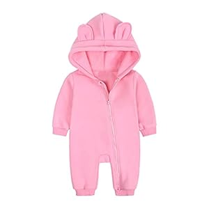 Schattige babyoverall met dikke ritssluiting, rompertje, kleine babykleding, herfst- en winteroutfit set, pasgeboren…