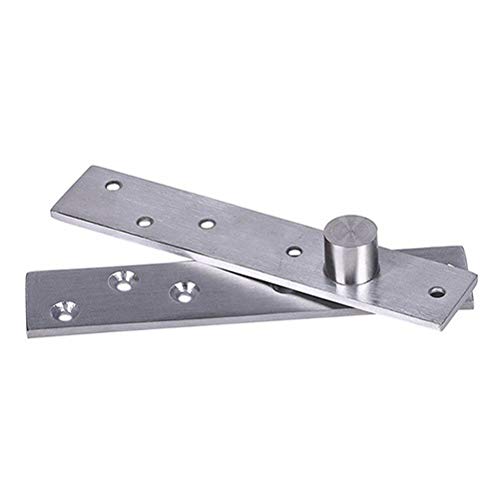 ZBQQP Hinge, 1 Pair 75Mm/100Mm/150Mm Core Shift Closet Pivot Hinge Up Down Conceal Furniture Rotating Stainless Steel Hardware Door 360 Degree for Internal Doors Cabinet Screens(150mm)