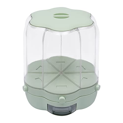 UHDUIG Dispensador de cereales 6 en 1, 8 kg, recipiente para alimentos, giratorio 360°, diseño visible para arroz, alimentos secos, cereales, frutos secos, granos de café (12,5 kg)