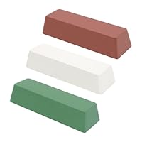 QZATACAEN Polier- und Schleifmittel 20 oz. Set – grün (fein)/weiß (mittel)/rot (grob), für Edelstahl, Aluminium und Schmuck – 3 Stück