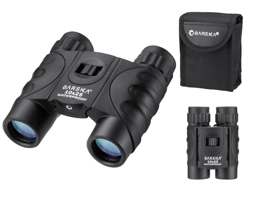 Barska Blueline 10x25 Waterproof Lightweight Compact Binocualrs Black