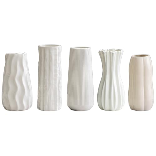 Vase en céramique rustique stable pour fleurs séchées et décoration de table