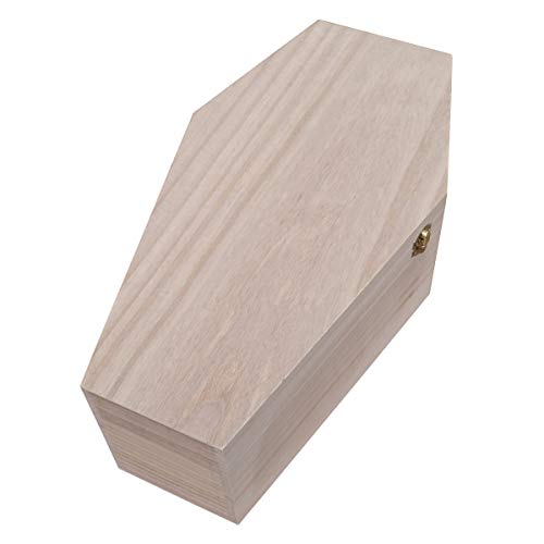 petbye Holz Kleintiersarg Natur belassen - Größe L für kleine Haustiere - Tiersarg mit festem Metallverschluss - Sarg aus hochwertigem Holz