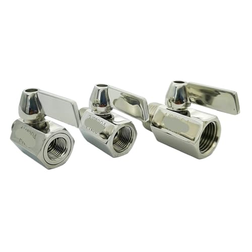 Mini válvula de bola en acero inoxidable de doble rosca macho de 3/4 pulgadas 2