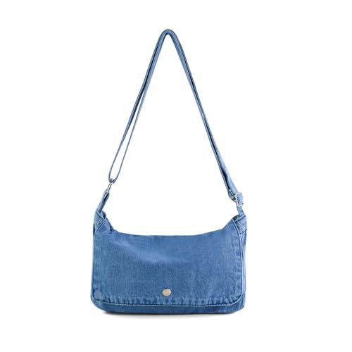 AdiStylinno Petit Sacoche Femme Bandoulière, Denim Sac a Main Femme Homme, Jean Tendance Pochette Telephone Portable Pochette pour Shopping, Voyage, Usage...