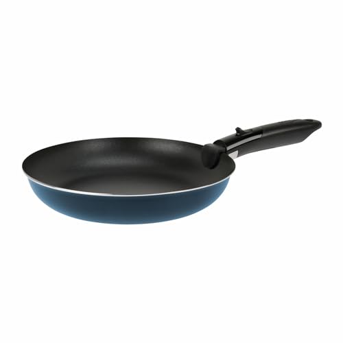 Sitram 714251 Cookware Set 10 Pieces Aluminium Blue Metal Matt: Removable Handle, 3 Frying Pans Diameter 20.24.5 cm, 3 Saucepans Diameter 16.18 cm, 3 Glass Lids Diameter 16.20 cm, Suitable for All - Image 5