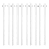 Vasiumic 10 x Doppeldruck-WC-Spülstangen, verstellbare weiße Kunststoff-Ersatzschrauben für Badezimmer-Spülkasten-Reparatur, einfach zu schneiden und passend für Standard-Toiletten-Tanks