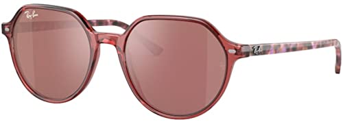 Ray-Ban 0RB2195F66372K53 Thalia Transparent Pink Brown Mirror Dark Red Lens