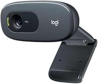 Logitech C270 HD Webcam, HD 720p, Widescreen HD Video Calling, HD Light Correction, Noise-Reducing Mic, For Skype, FaceTime, Hangouts, WebEx, PC/Mac/Laptop/Macbook/Tablet - Black