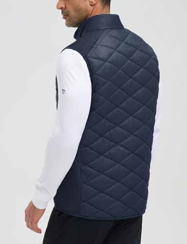 baleaf Men's Puffer Vest Outerwear Golf Sleeveless Jacket Winter Warm Lightweight Pockets Windproof2