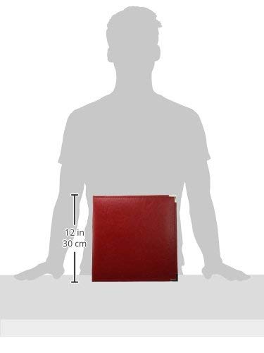 8.5 x 11-inch Classic Leather 3-Ring Album Real Red, includes 5 page protectors