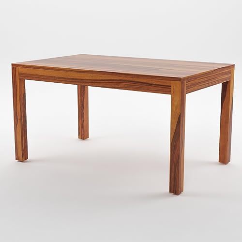 Image of Solid Sheesham Wood Dining Table 6 Seater | Rectangle Six Seater Dinning Table with 4 Chairs & 1 Bench for Home | Kitchen Dinner Table 6 Seater | Dining Room Sets for Restaurants | Teak Finish