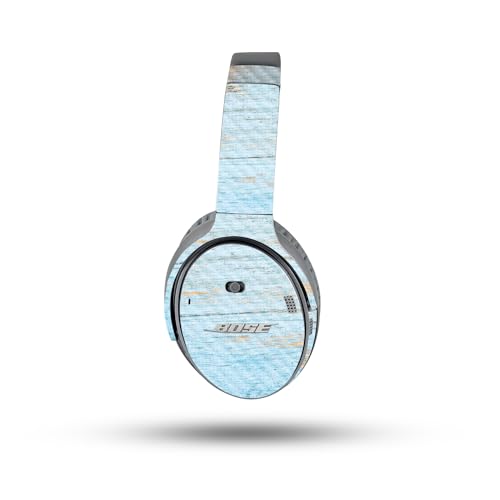 Image of MightySkins Carbon Fiber Skin Compatible with Bose QuietComfort 35 II Headphones - Distressed Wood | Protective, Durable Textured Carbon Fiber Finish | Easy to Apply
