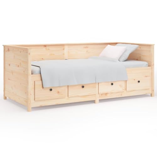 WSJHUHK Möbel, Betten & Accessoires, Betten & Bettrahmen, Tagesbett ohne Matratze 90x190 cm, Einzelbett, Massivholz, Kiefer – Bild 3