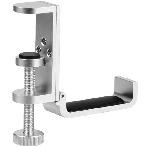 Soporte Plegable para Auriculares de Aluminio - Gancho Universal para Montaje Bajo Escritorio miniatura 2