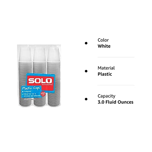 Solo 3-Ounce Plastic Bathroom Cups, 150-Count Package (150) #TOP1