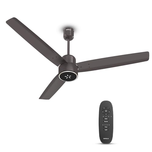 Image of Havells EPIC SIGNIA BLDC Ceiling Fan 1200mm, 5 star, LED Speed Indicator, 380 RPM, Up to 65% Savings,Reverse Rotation,4 Speed Modes,Low Wattage 30W,Low Noise,Air Flow:225 CMM, Cocoa Brown