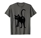 divertente design hello black cat butt hi per gli amanti dei gatti maglietta