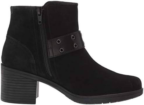 Clarks Women's Hollis Star Ankle Boot, Black Suede Combination, 8 | Image 5