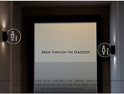 Restroom Signs Men Women, Men's and Women's Restroom Signs, Restroom Sign, Wall Mount Led Sign, Bathroom Sign Decor(C)