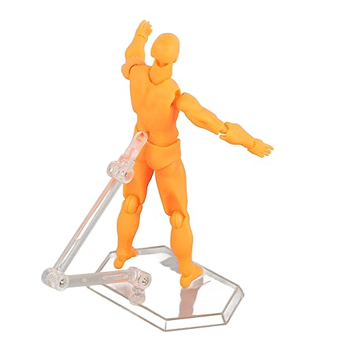 Generic Figura de Acción de Dibujo, maniquí de Dibujo Ampliamente Utilizado de PVC para Práctica de Bocetos, Modelo de Figura de PVC para Estudiantes de Arte (ORANGE #15)