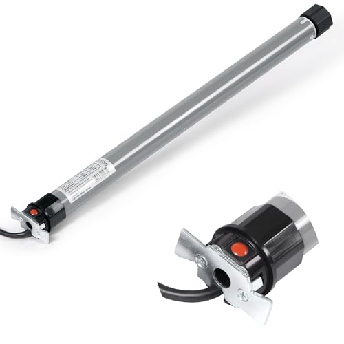jarolift Elektronischer TDEP 10/14 Rollladenmotor Rohrmotor SW40 Zugkraft 27 kg Komplettset mit 8 Kant-Wellenadapter u. Lager Blockiererkennung Überlastungsschutz