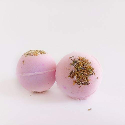 Image of Bath Bombs For Bath Tub - Fizzy Aromatic Lavender Buds - Natural Ingredients - 75G Each, Pack Of 3 - Perfect Bath And Body Gift Set For Women - Relaxing Bathtub Bath Bomb Experience